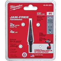#1 Step Drill Bit, 1/8" - 1/2" , 1/32" Increments, High Speed Steel Mukwa Safety Services