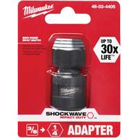 Adaptateur de douille carr&eacute;e &agrave; hexagonale pour tournevis &agrave; percussion Shockwave, Chocs, Prise 1/4", Douille 3/8", 1,875" lo Mukwa Safety Services