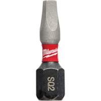 Shockwave Impact Insert Bit, Square, #2, 1/4" Drive Mukwa Safety Services