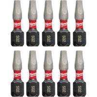 Shockwave Impact Insert Bits, Square, #2, 1/4" Drive Mukwa Safety Services