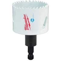 Scie-cloche Hole Dozer avec arbre, 2-1/8", Profondeur de la coupe 1-5/8", Bim&eacute;tal Mukwa Safety Services