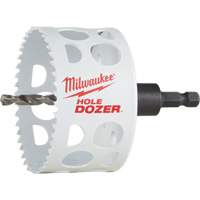 Scie-cloche Hole Dozer avec arbre, 3", Profondeur de la coupe 1-5/8", Bim&eacute;tal Mukwa Safety Services