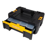 Coffre &agrave; outils avec tiroir simple profond TSTAK III, 16-3/4" x 12-1/4" x 6-7/8'', Noir Mukwa Safety Services