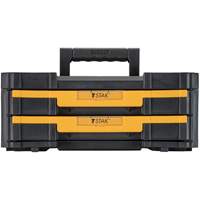Coffre &agrave; outils avec tiroirs doubles peu profonds TSTAK IV, 16-1/4" x 12-1/4" x 6-3/8", Noir Mukwa Safety Services