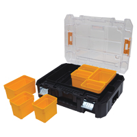 Organisateur avec couvercle transparent TSTAK V, 17-1/4" x 13" x 6", Noir Mukwa Safety Services