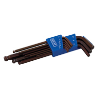 Long Arm Ball Hex Key Set, 9 Pcs., Metric Mukwa Safety Services
