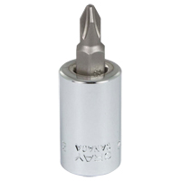 Head Socket, Phillips, #2 x 1.93" L, 3/8" Square Drive Drive Mukwa Safety Services