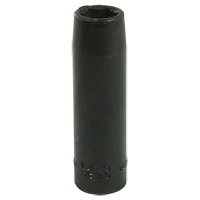 Socket, Impact, 7/16", 3/8" Drive, 6 Points, Deep Mukwa Safety Services