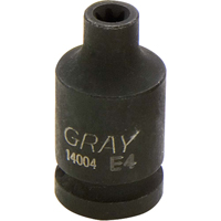 Socket, Impact, E4, 1/2"/1/4" Drive Mukwa Safety Services