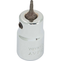 Bit Socket, Torx&reg;, T7 x 2-1/8" L, 3/8" Drive Mukwa Safety Services