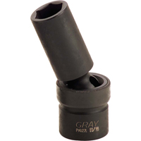 Universal Joint Socket, Impact, 3/8", 1/2" Drive, 6 Points Mukwa Safety Services