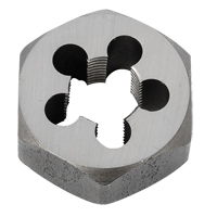 Hex Rethreading Die Nut, 1"/1-1/16" Dia., 3/8"-18 Thread, Carbon Steel/Chromium Steel Mukwa Safety Services