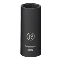 Socket, Impact, 13 mm, 3/8" Drive, 6 Points, Deep Mukwa Safety Services