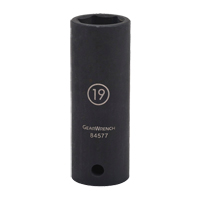 Socket, Impact, 17 mm, 1/2" Drive, 6 Points, Deep Mukwa Safety Services