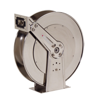 Stainless Steel Hose Reel, Single Hose, 10-1/2" W x 24" D x 25-3/8" H Mukwa Safety Services