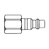 Quick Couplers - 1/2" Industrial, One Way Shut-Off - Plugs, 3/8" Mukwa Safety Services