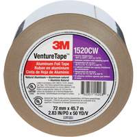 Venture Tape Aluminum Foil Tape, 1.8 mils Thick, 72 mm (3") x 45.7 m (150') Mukwa Safety Services