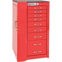 Pro+ Left Side Rider Tool Cabinet, 8 Drawers, 19" W x 19" D x 36-1/2" H, Red Mukwa Safety Services