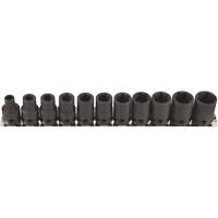 Thin Walled Socket Set, 11 Pcs, Impact, 3/8" Drive Size Mukwa Safety Services