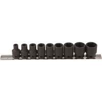 Thin Walled Socket Set, 9 Pcs, Impact, 3/8" Drive Size Mukwa Safety Services