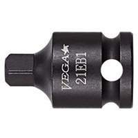 Socket Adapter, Impact, 3/8" Drive, 1/2" Socket, 1.5" L, Pin Mukwa Safety Services