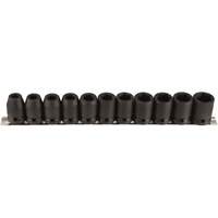 Socket Set, 11 Pcs, Impact, 1/2" Drive Size Mukwa Safety Services