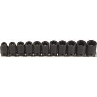 Magnetic Socket Set, 11 Pcs, Impact, 3/8" Drive Size Mukwa Safety Services