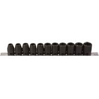 Socket Set, 11 Pcs, Impact, 1/2" Drive Size Mukwa Safety Services