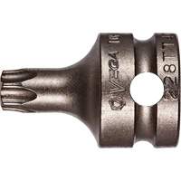 Socket Bit, Torx&reg; Tamper, 25 x 1" L, 3/8" Drive Mukwa Safety Services