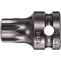 Socket Bit, Triple Square, 5 x 1" L, 3/8" Drive Mukwa Safety Services