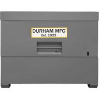 Piano Style Jobsite Storage Box, 60-1/2" W x 34-3/4" D x 49-3/8" H, Grey Mukwa Safety Services
