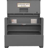 Piano Style Jobsite Storage Box, 60-1/2" W x 34-3/4" D x 49-3/8" H, Grey Mukwa Safety Services