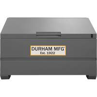 Jobsite Sloped Lid Storage Box, 60" x 30" x 39-3/8", Steel, Grey Mukwa Safety Services
