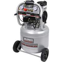 Ultra-Quiet Oil-Free Air Compressor, Electric, 10 Gal. (12 US Gal), 125 PSI, 120/1 V Mukwa Safety Services