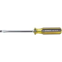 100 PLUS&reg; Standard Slotted Tip Screwdriver, 5/16" Tip, Square, 11-1/8" L, Plastic Handle Mukwa Safety Services