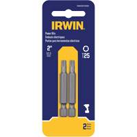 Power Bits, Torx, T-20 Tip, 1/4" Drive Size, 2" Length Mukwa Safety Services