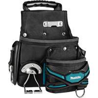 Pochette tout usage pour couvreur TH3, Porte-outil multiple, Cuir/Polyester/Polypropyl&egrave;ne, 2 Poches Mukwa Safety Services