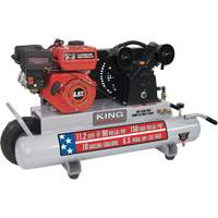 Wheelbarrow Air Compressor, Gas, 10 Gal. (12 US Gal), 150 PSI Mukwa Safety Services