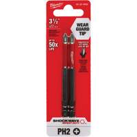 Shockwave Impact Duty Screwdriver Bit, Phillips, #2 Tip, 1/4" Drive Size, 3-1/2" Length Mukwa Safety Services