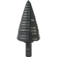 #12 Multi-Hole Step Drill Bit, 7/8" - 1-3/8" , 1/16" Increments, High Speed Steel Mukwa Safety Services