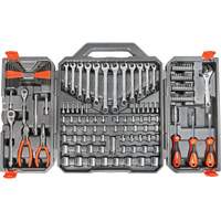 Jeu doutils m&eacute;triques/SAE de qualit&eacute; professionnelle &agrave; 6 pans et &agrave; prise 3/8" et 1/4" Mukwa Safety Services
