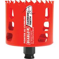 Scie cloche pour bois et m&eacute;tal, 3", Profondeur de la coupe 2-3/8", Carbure Mukwa Safety Services