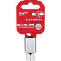 SAE Socket with Four Flat Sides, 3/8", 1/2" Drive, 6 Points Mukwa Safety Services