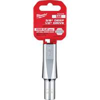 SAE Socket with Four Flat Sides, 3/8", 1/2" Drive, 6 Points, Deep Mukwa Safety Services