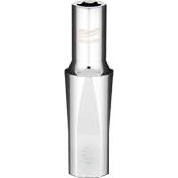 SAE Socket with Four Flat Sides, 3/8", 1/2" Drive, 6 Points, Deep Mukwa Safety Services