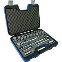12 Point SAE & Metric Socket Attachment Set, 33 Pcs, 3/8" Drive Size Mukwa Safety Services