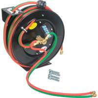 Welding Hose Reel, Welding Gases, 1/4" x 25', Single Hose, 300 psi Mukwa Safety Services