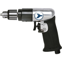 AD38VSRK Variable Speed Air Drill, 6 CFM, 1/4" NPT, 82 dBA, 3/8" Chuck, Keyed Mukwa Safety Services