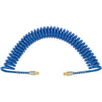 APUB-1425 Recoil Air Hose with Swivel Fittings & Protective Spring, Air, 1/4" ID x 25' L, Polyurethane Mukwa Safety Services