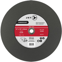 A24R PowerPlus Cut-Off Wheel, 12" x 1/8", 20 mm Arbor, Type 1, 6600 RPM Mukwa Safety Services